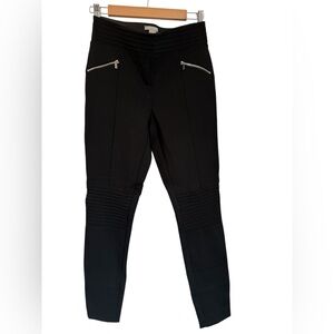 H&M Black Skinny Pants with Zipper Accents